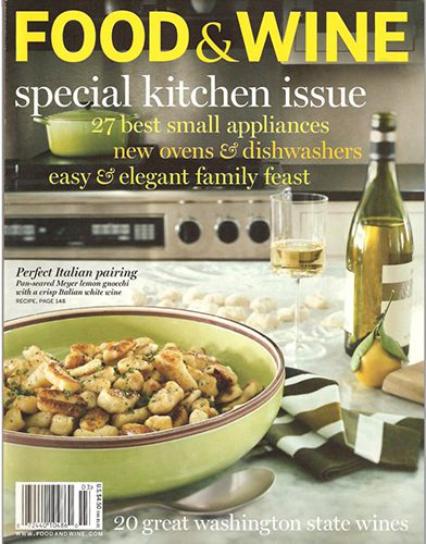 Cover of Food & Wine Magazine with client media placement from Amy Levy PR