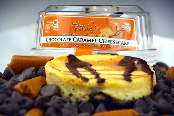 Gem City Chocolate Caramel Cheesecake & Packaging 